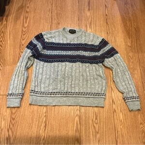 High Sierra Gray and Blue Crewneck Sweater